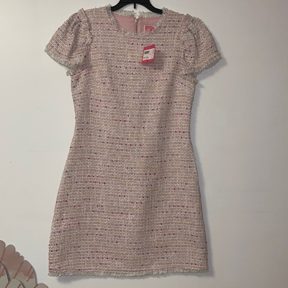 kate spade pink tweed dress NWT size 6
